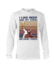 I LIKE BEER AND CORGI Long Sleeve Tee thumbnail