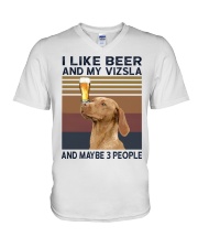 Beer and Vizsla hp V-Neck T-Shirt thumbnail