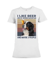 I like beer and my bernese mountain Premium Fit Ladies Tee thumbnail
