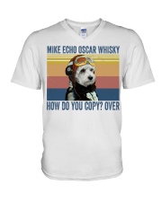 Miniature Schnauzer Mike Echo V-Neck T-Shirt thumbnail