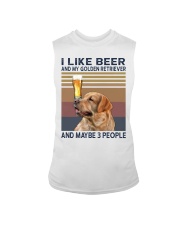 Beer and Golden Retriever Sleeveless Tee thumbnail
