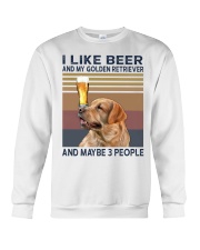 Beer and Golden Retriever Crewneck Sweatshirt thumbnail