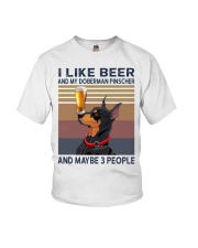 Beer and Doberman Pinscher Youth T-Shirt thumbnail