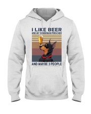Beer and Doberman Pinscher Hooded Sweatshirt thumbnail