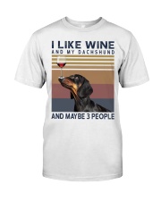Wine and Dachshund Premium Fit Mens Tee thumbnail