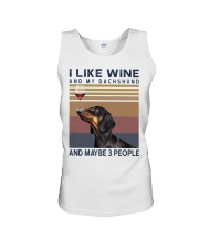 Wine and Dachshund Unisex Tank thumbnail