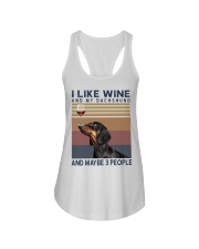Wine and Dachshund Ladies Flowy Tank thumbnail