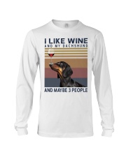 Wine and Dachshund Long Sleeve Tee thumbnail