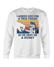 true friend husky Crewneck Sweatshirt thumbnail