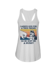 true friend husky Ladies Flowy Tank thumbnail