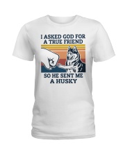 true friend husky Ladies T-Shirt thumbnail