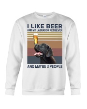 beer and Black Labrador Crewneck Sweatshirt thumbnail