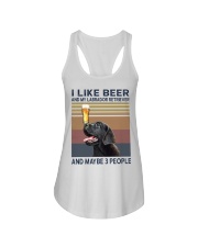 beer and Black Labrador Ladies Flowy Tank thumbnail