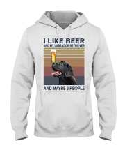 beer and Black Labrador Hooded Sweatshirt thumbnail
