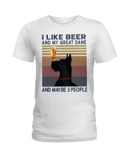 Beer and Great Dane Ladies T-Shirt thumbnail