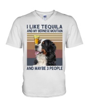 Tequila and bernese moutain V-Neck T-Shirt thumbnail