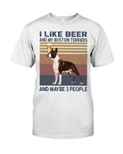 beer and Boston Terriers hp Classic T-Shirt front