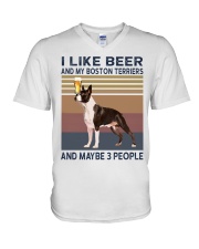 beer and Boston Terriers hp V-Neck T-Shirt thumbnail