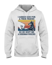 true friend Doberman Pinscher Hooded Sweatshirt front