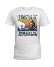 true friend Doberman Pinscher Ladies T-Shirt thumbnail