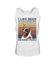 I like beer and my English Springer Spaniel Unisex Tank thumbnail
