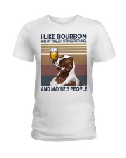Bourbon and English Springer Spaniel Ladies T-Shirt thumbnail