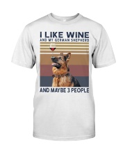 Wine and German Shepherd Premium Fit Mens Tee thumbnail