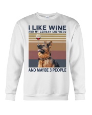 Wine and German Shepherd Crewneck Sweatshirt thumbnail