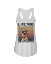 Wine and German Shepherd Ladies Flowy Tank thumbnail