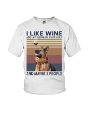 Wine and German Shepherd Youth T-Shirt thumbnail