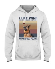 Wine and German Shepherd Hooded Sweatshirt thumbnail