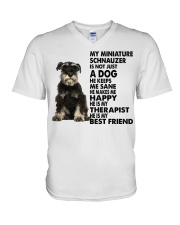 My Miniature Schnauzer V-Neck T-Shirt thumbnail
