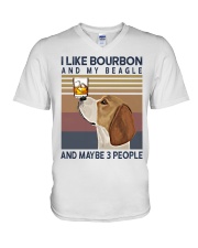 Bourbon and Beagle V-Neck T-Shirt thumbnail