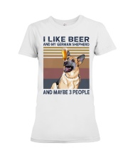 Beer and German Shepherd Premium Fit Ladies Tee thumbnail