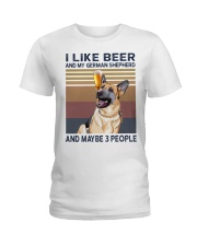 Beer and German Shepherd Ladies T-Shirt thumbnail