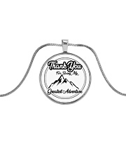 Thanks For Being Greatest - Thangsgiving Day Gifts Metallic Circle Necklace thumbnail