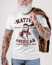 NATIVE AMERICAN FIGHTING TERRORISM SINCE 1492 Classic T-Shirt custom-t-shirts-classic-lifestyle-front-449