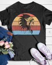 Vintage Sunset Native American Classic T-Shirt custom-t-shirts-classic-lifestyle-front-453