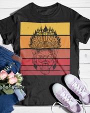 Vintage Sunset Native American Classic T-Shirt custom-t-shirts-classic-lifestyle-front-453
