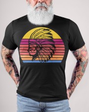 Vintage Sunset Native American Classic T-Shirt custom-t-shirts-classic-lifestyle-front-446