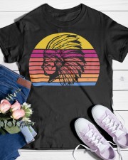 Vintage Sunset Native American Classic T-Shirt custom-t-shirts-classic-lifestyle-front-453