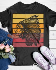 Vintage Sunset Native American Classic T-Shirt custom-t-shirts-classic-lifestyle-front-453