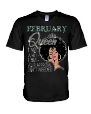 February Girl V-Neck T-Shirt tile