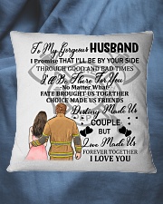 I'll Be By Your Side My Husband Firefighter Pillow Square Pillowcase aos-pillow-square-front-lifestyle-36