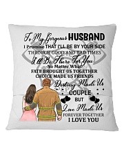 I'll Be By Your Side My Husband Firefighter Pillow Square Pillowcase back