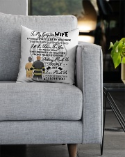 I'll Be By Your Side My Wife Firefighter Pillow Square Pillowcase aos-pillow-square-front-lifestyle-05