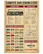 Camper Van Travel Tips Knowledge 11x17 Poster front