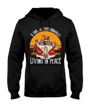 Living in peace Hooded Sweatshirt tile