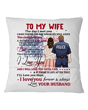 My Wife You Complete Me Better Police Person Square Pillowcase back