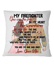 You Are In My Heart Firefighter Square Pillowcase back